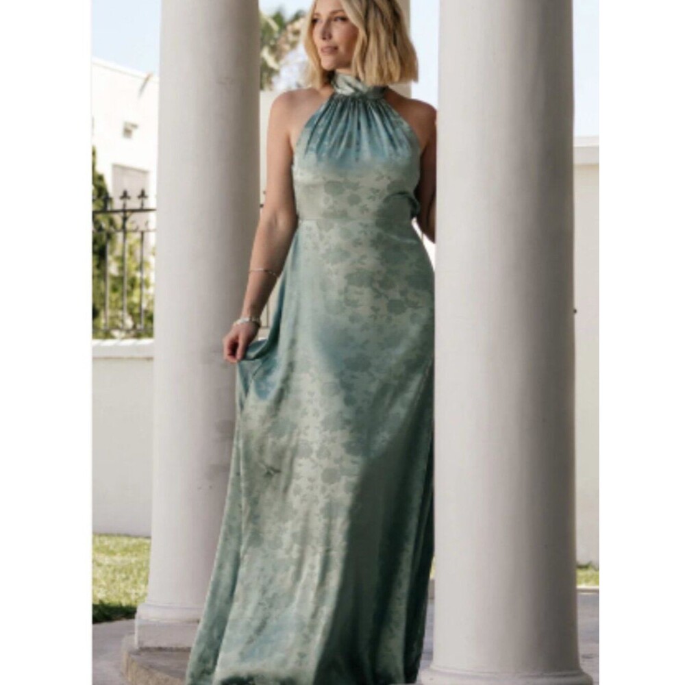 Like New Baltic Born Milan Halter Maxi Dress Size L